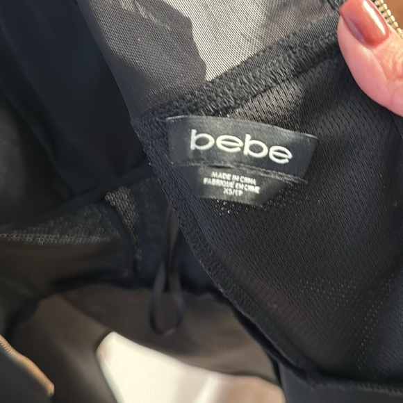 XS Bebe Black Peplum Top - Picture 5 of 5